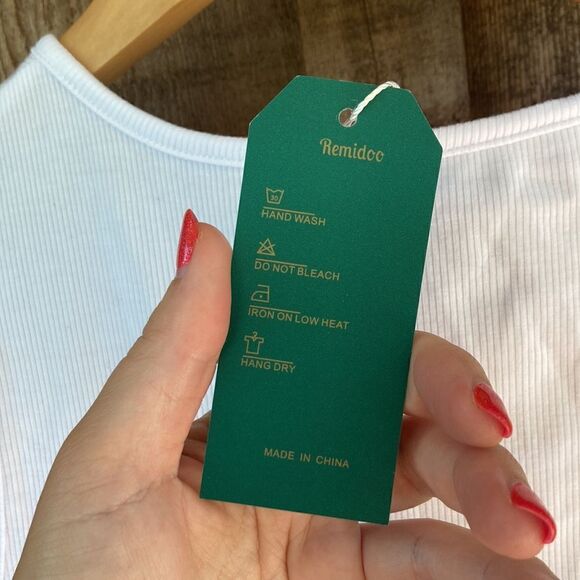 Remidoo Motor Sport Fast as Lightening 500 Raw Hem Edge Sleeveless Crop Top - Picture 5 of 6